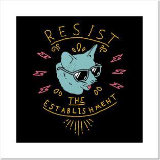 Cat resist Posters and Art